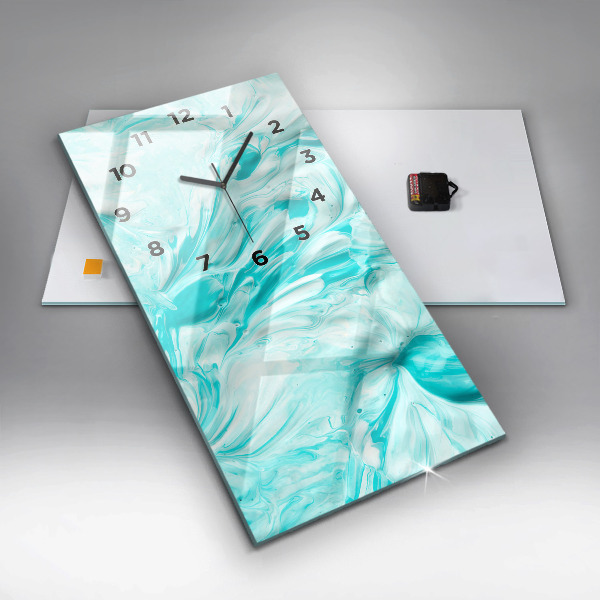 Téglalap alakú üvegóra Kék absztrakció