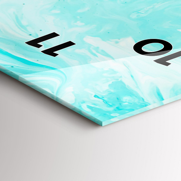 Téglalap alakú üvegóra Kék absztrakció