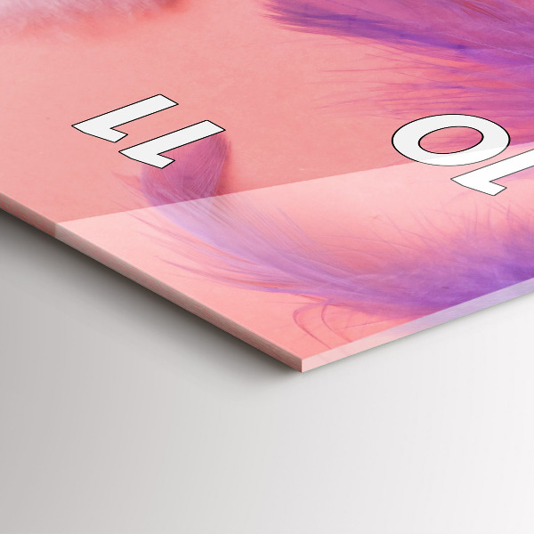 Téglalap alakú üvegóra Színes tollak