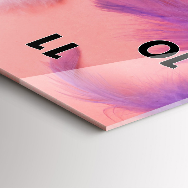 Téglalap alakú üvegóra Színes tollak