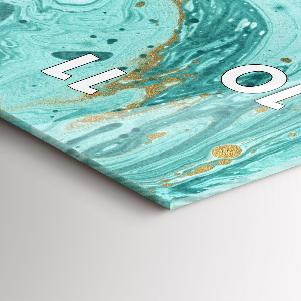 Téglalap alakú üvegóra Márvány textúra