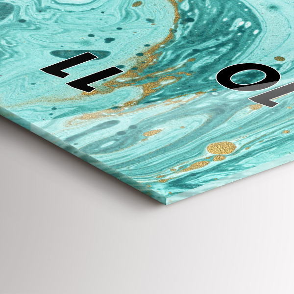 Téglalap alakú üvegóra Márvány textúra