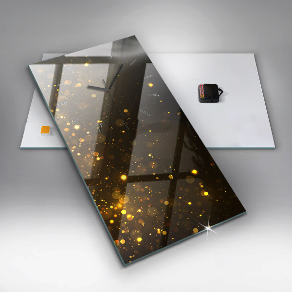 Téglalap alakú üvegóra Arany por