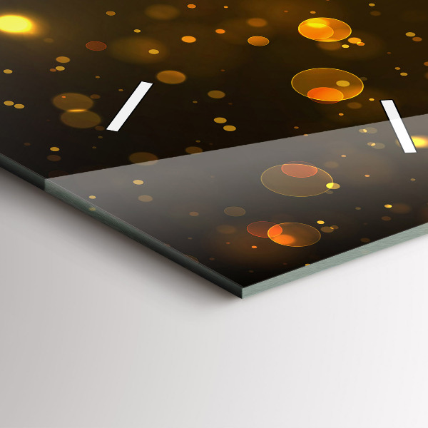 Téglalap alakú üvegóra Arany por