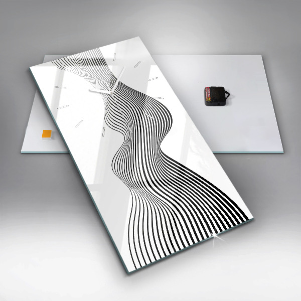 Téglalap alakú üvegóra Fekete-fehér művészet