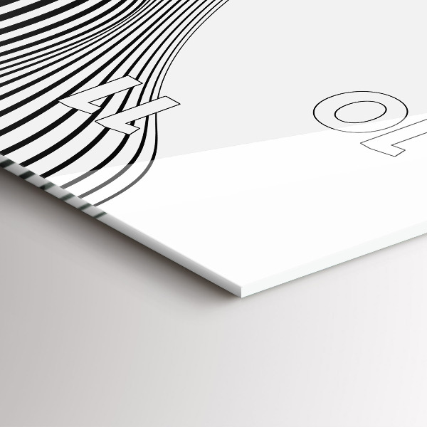 Téglalap alakú üvegóra Fekete-fehér művészet