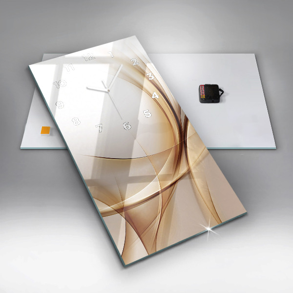 Téglalap alakú üvegóra Arany absztrakció