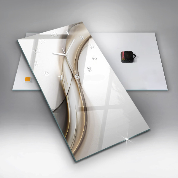 Téglalap alakú üvegóra Absztrakt vonalak