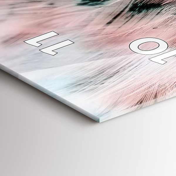 Téglalap alakú üvegóra Színes tollak