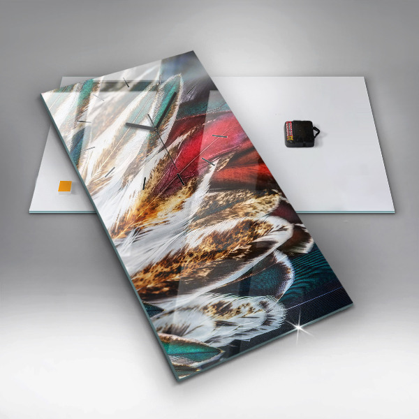 Téglalap alakú üvegóra Világosbarna madártollak