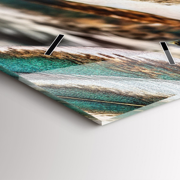 Téglalap alakú üvegóra Világosbarna madártollak