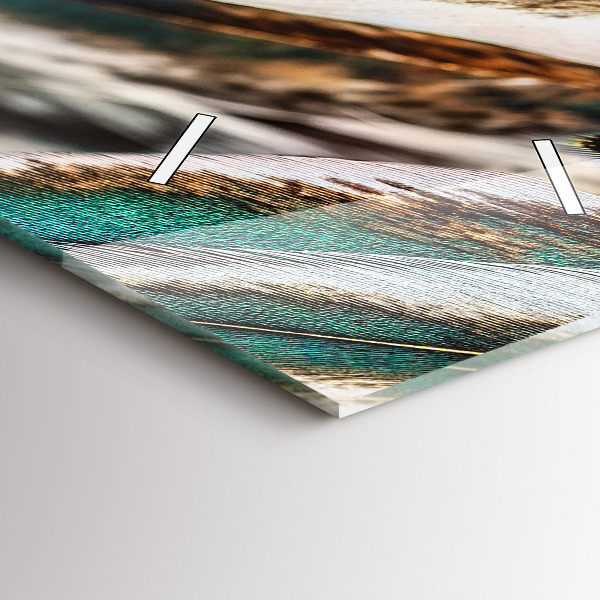 Téglalap alakú üvegóra Világosbarna madártollak