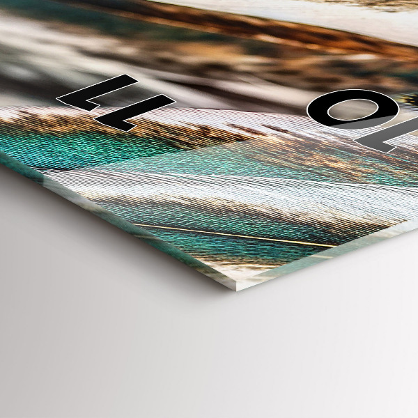 Téglalap alakú üvegóra Világosbarna madártollak