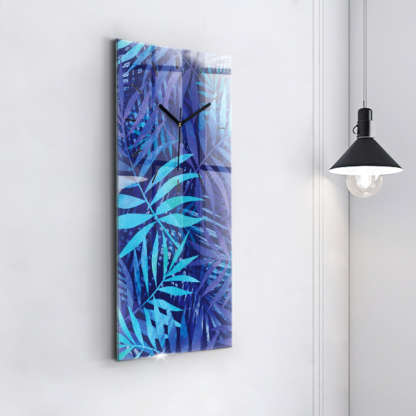 Téglalap alakú üvegóra Kék levelek