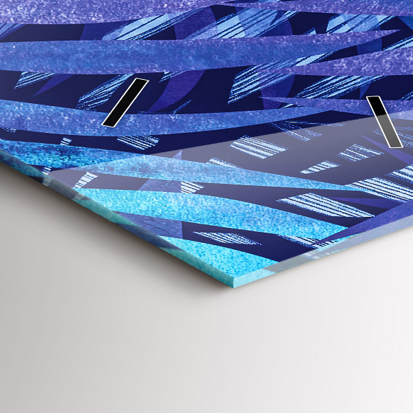 Téglalap alakú üvegóra Kék levelek