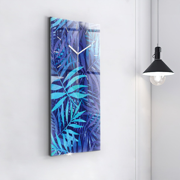 Téglalap alakú üvegóra Kék levelek