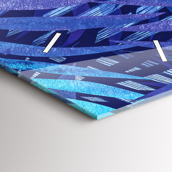 Téglalap alakú üvegóra Kék levelek