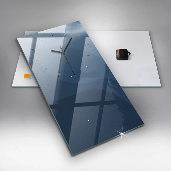 Téglalap alakú üvegóra Kék hullámok