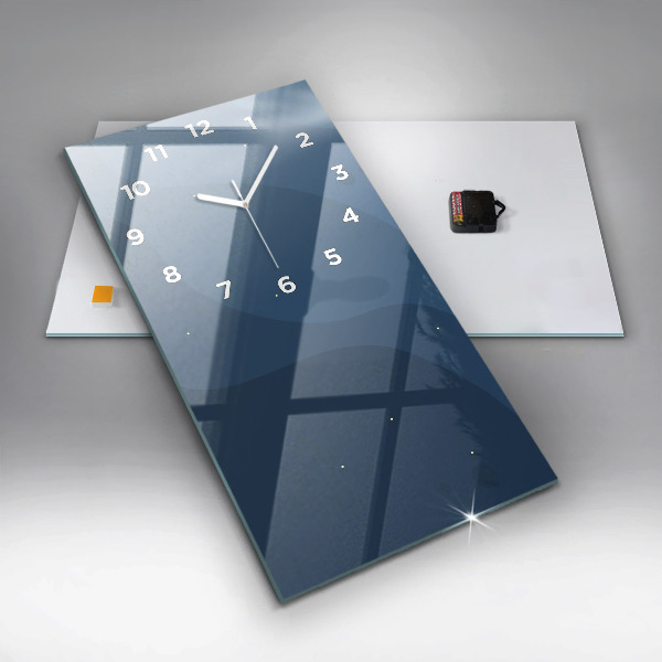 Téglalap alakú üvegóra Kék hullámok