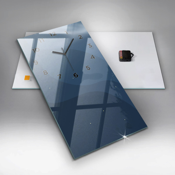 Téglalap alakú üvegóra Kék hullámok