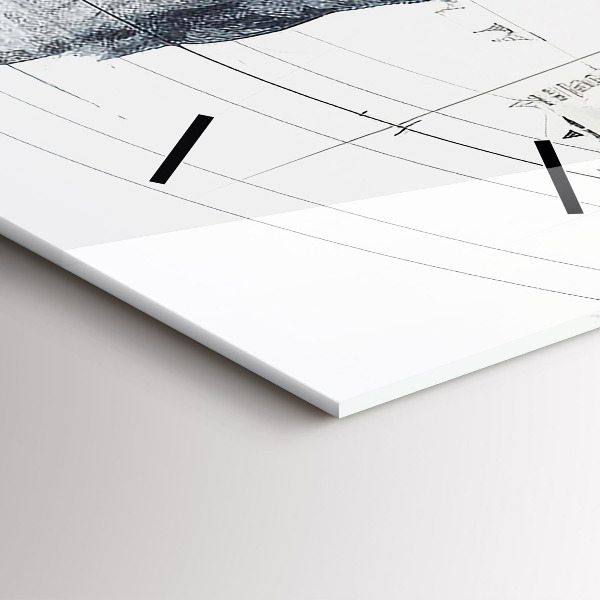 Téglalap alakú üvegóra Rajzfilm hegyek