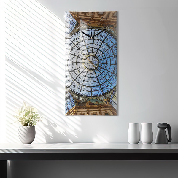 Téglalap alakú üvegóra Milánói bevásárlóközpont