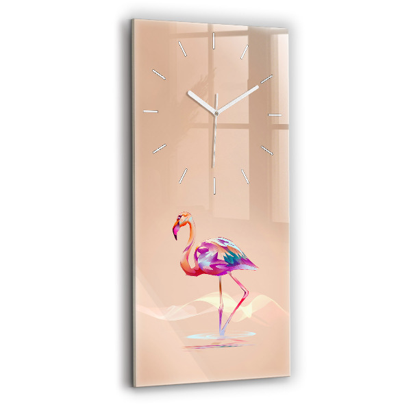 Téglalap alakú üvegóra Flamingo illusztráció