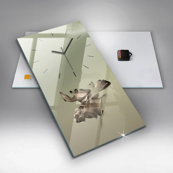 Téglalap alakú üvegóra Grafikus jávorszarvas