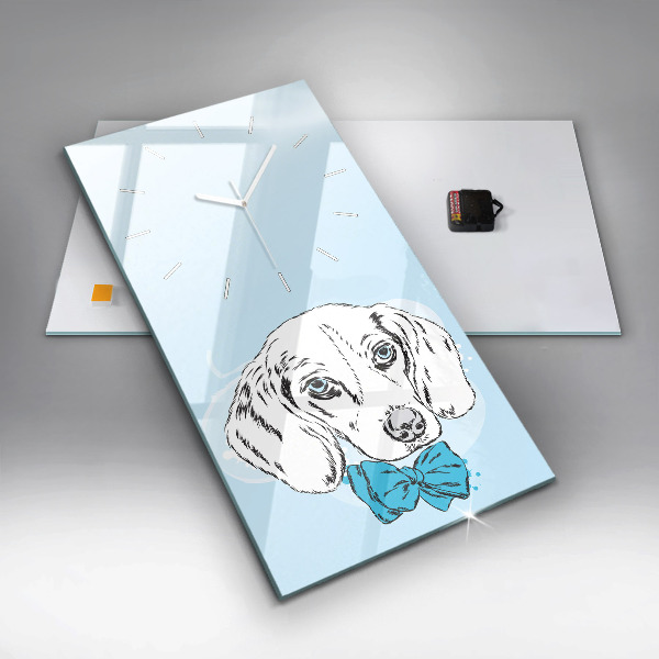 Téglalap alakú üvegóra Kölyökkutya