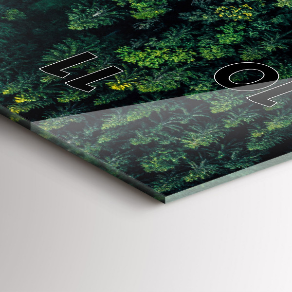 Téglalap alakú üvegóra Erdő madártávlatból