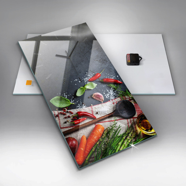 Téglalap alakú üvegóra Zöldségek