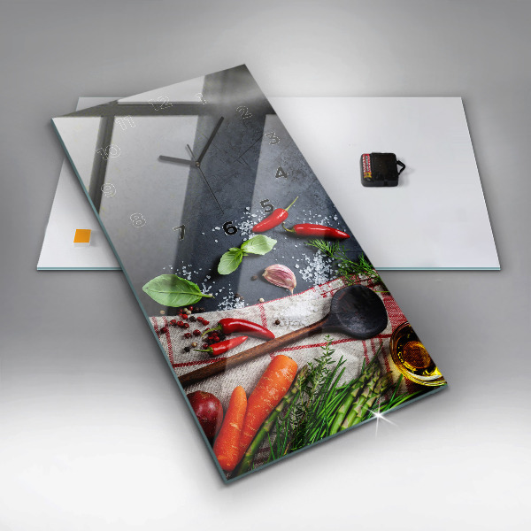 Téglalap alakú üvegóra Zöldségek