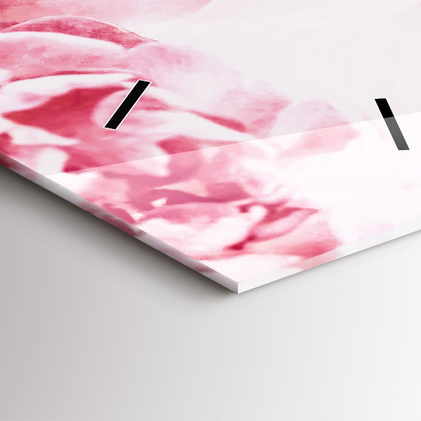 Téglalap alakú üvegóra Virágzó virágok