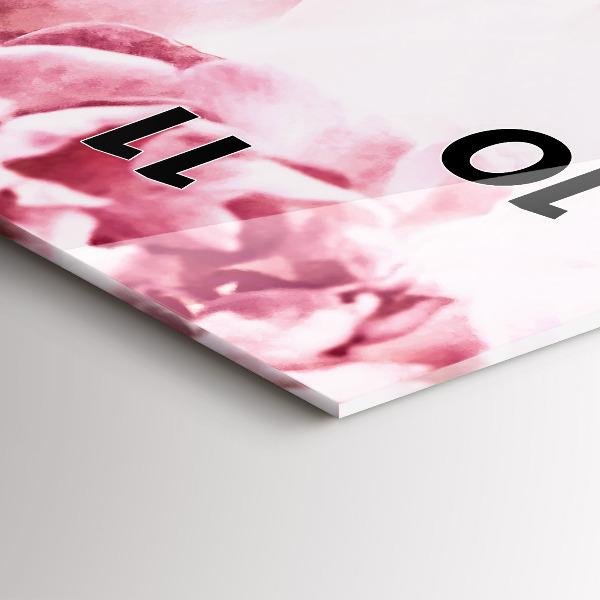 Téglalap alakú üvegóra Virágzó virágok