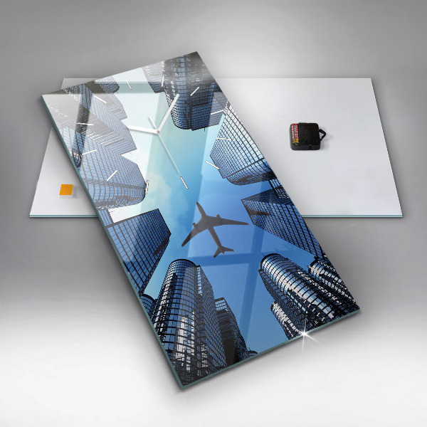 Téglalap alakú üvegóra Repülőgép épületek felett