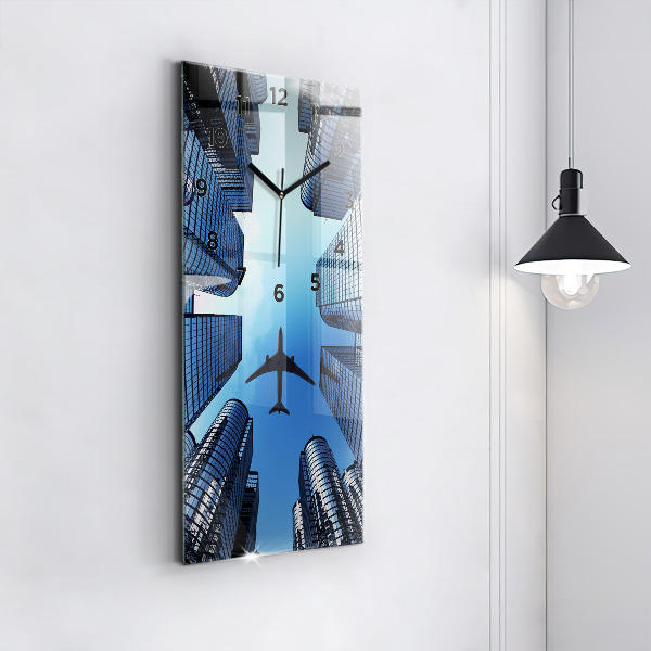 Téglalap alakú üvegóra Repülőgép épületek felett