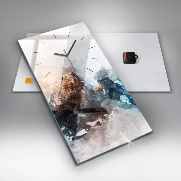 Téglalap alakú üvegóra Absztrakt arcok