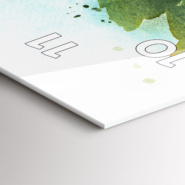 Téglalap alakú üvegóra Rózsa vázában Akvarell