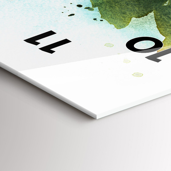 Téglalap alakú üvegóra Rózsa vázában Akvarell