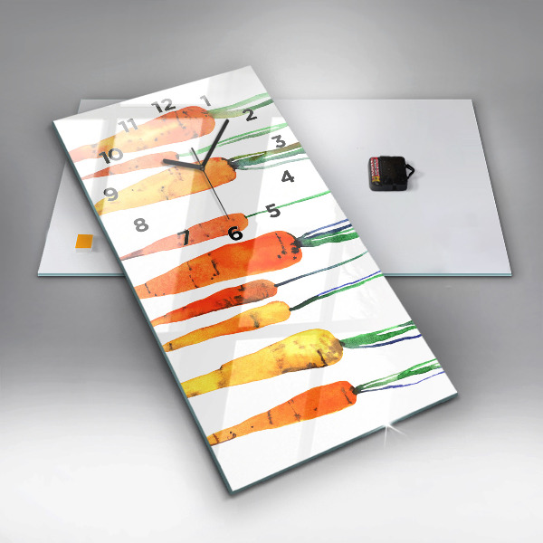 Téglalap alakú üvegóra Sárgarépa illusztráció