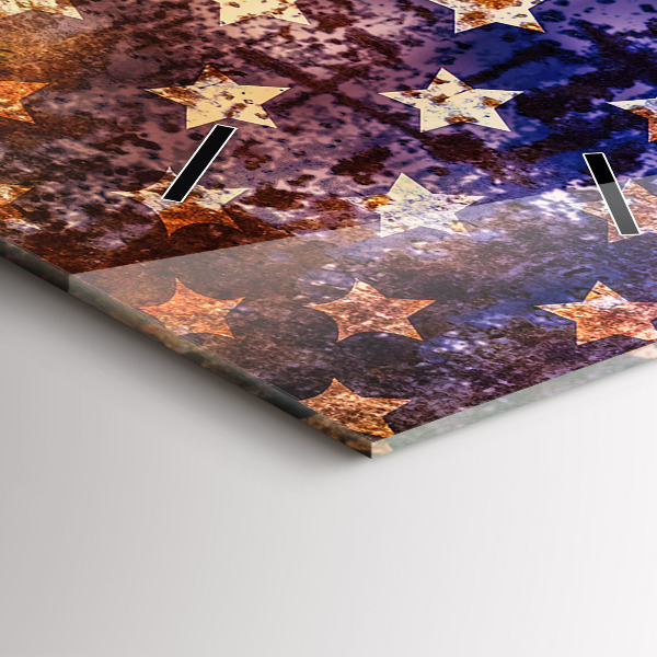 Téglalap alakú üvegóra Vintage USA zászló