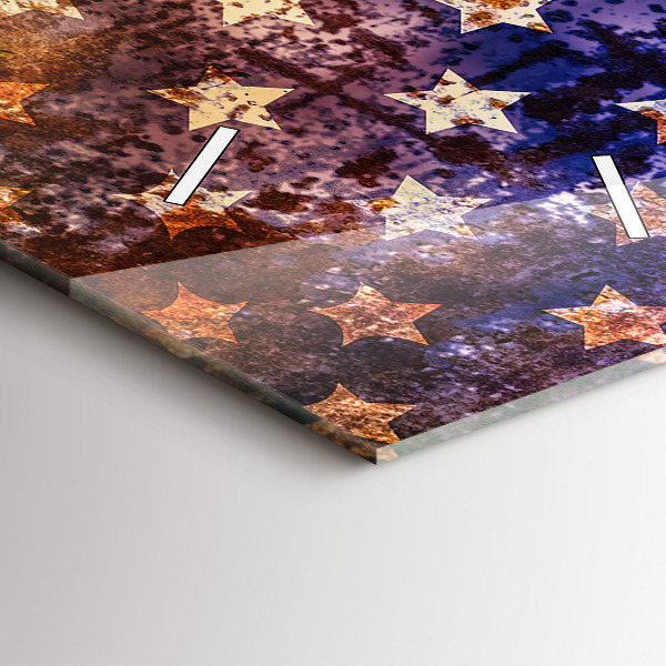 Téglalap alakú üvegóra Vintage USA zászló