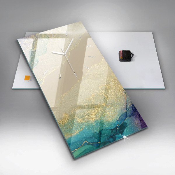 Téglalap alakú üvegóra Színek absztrakciója