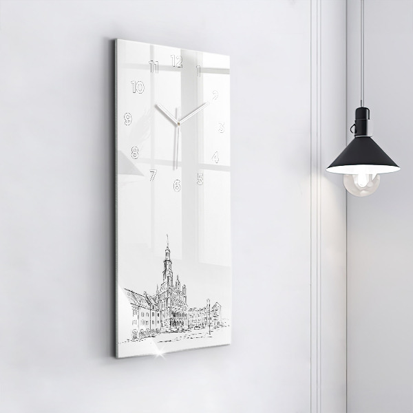 Téglalap alakú üvegóra Vázlat Poznań óvárosáról