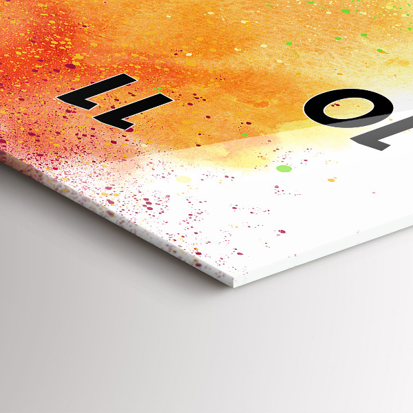 Téglalap alakú üvegóra Absztrakt szivárvány