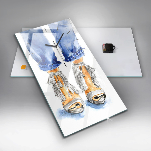 Téglalap alakú üvegóra Női magassarkú