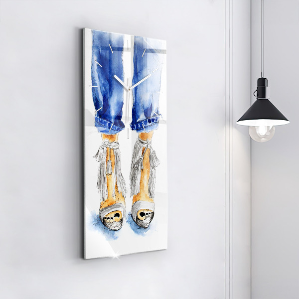 Téglalap alakú üvegóra Női magassarkú