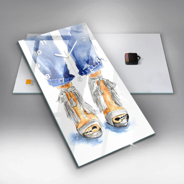 Téglalap alakú üvegóra Női magassarkú