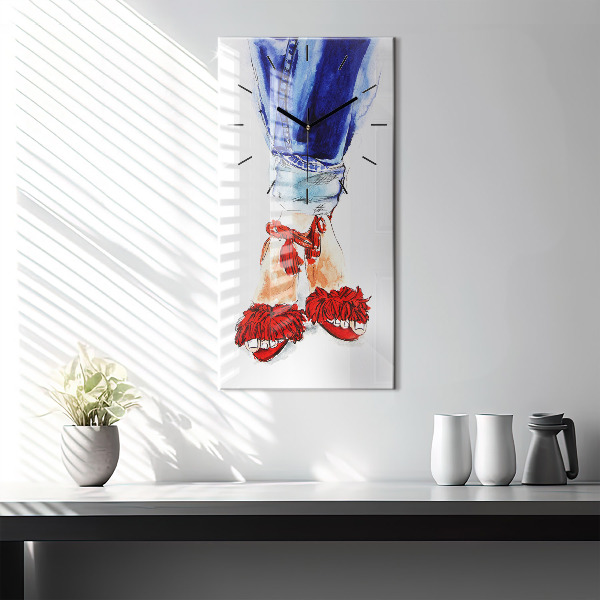 Téglalap alakú üvegóra Női magassarkú