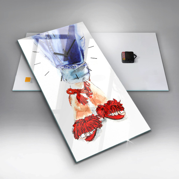 Téglalap alakú üvegóra Női magassarkú